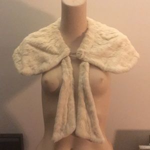 Genuine vintage fur cape shawl